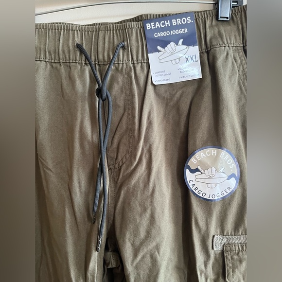 Beach Bros cargo Joggers , Sz XXL, olive green, new with tags. - Picture 2 of 5